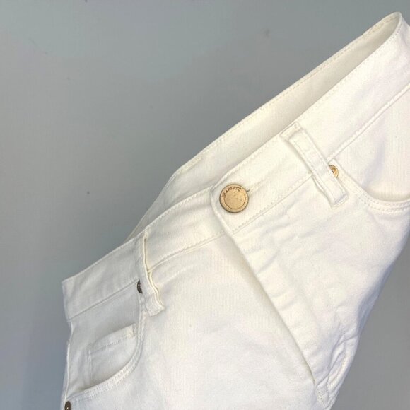 Blank NYC Denim Skirt Raw Hem White Size 27 Mini Skirt The Great White Mini - Picture 4 of 7